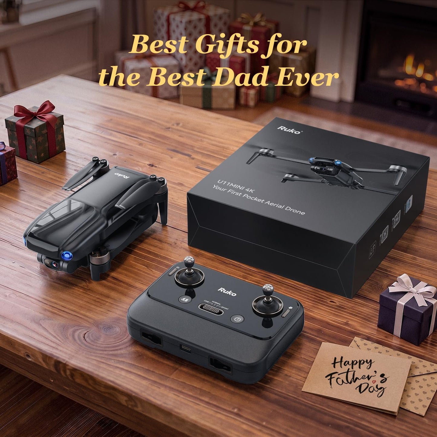 Ruko U11MINI 4K (RC3), Professional 8K Drone with 5.5" Touchcreen, Drones with camera for Adults 4K Video, 3-Axis Gimbal, 20000ft FPV Transmission, Under 249g FAA Exempt, Beginner (64-Min Flight)